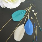 孔雀の贅沢セットピアス