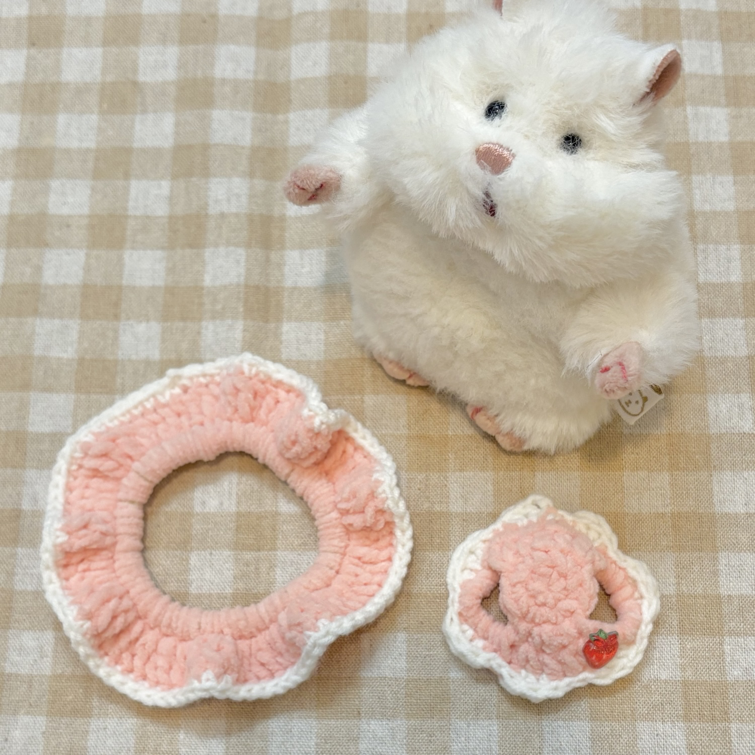 はむにぎり 着せ替え 服 いちご 帽子 セット パステル かわいい