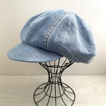TOPI  リメイクデニムの深めキャスケット（ブルー）