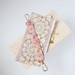細長ポーチ　横約16cm×縦約7cm インド刺繍リボン