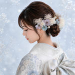 アイスブルー×ミスティーラベンダー　No.MO72　成人式　卒業式　結婚式　成人式髪飾り　卒業式髪飾り　結婚式髪飾り　ヘアアクセサリー　髪かざり　振袖　着物　和装　留袖　前撮り　花嫁　髪飾り