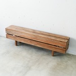 【2wayで使える】ナチュラルな木箱のベンチ Lサイズ
