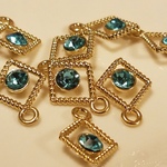 四角ブルーストーンチャーム８個