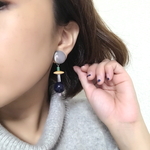 グレー×ネイビーearring