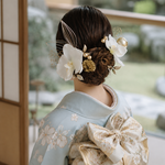 はんなり和風美人な髪飾り ...むらさきピンク