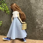 サーキュラースカート☆22センチドール洋服ドール服ドール22㎝ドール服1/6ドールフレアスカート