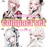 【第49弾kimono】compact set / 25種類各3枚 / cotton melody / 人物ステッカー / ノベルティ付 / 和柄イラスト 【単品同時販売】