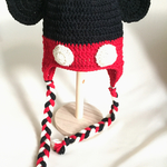ベビー キッズ  ミッキーマウス風ニット帽  ハンドメイド