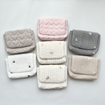 new 横入れ お弁当ケース 撥水 ⋈ ハート チェリー リボン 刺繍 ヌビ 𓂃𓈒𓏸　ピンク ブラウン ベージュ グレー ギンガム 　ガジェットケース　メイクポーチ　カメラケース　小物入れ