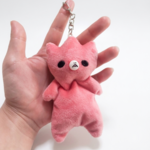 ヘンテコな生き物あちゃ【キーホルダー】【ローズピンク色】