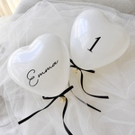 【SALE】 Heart Balloon ⌇ ハート型　風船　名前入り　誕生日　100日祝い ハーフバースデー