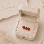 spice colors  スパイスカラーのストレートブローチ〈pop〉  poinsettia (red)