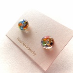 ※再再販※琉球ガラスのプチピアス!!ﾐｯｸｽｶﾗｰ☆