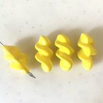 Yellow Twisted Beads