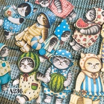 送料無料【A236コラージュ素材】Glee紙モノ/シール ジャンクジャーナル　猫　デザインペーパー　ヴィンテージ  レトロ　