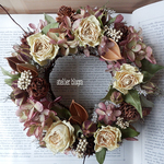 atelier blugra八ヶ岳〜ミナズキと薔薇のWreath01