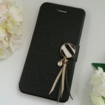 F52）iPhone★ゼブラ柄ハラコと大人タッセルのiPhoneケース