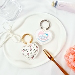 【片面　マタニティマーク】マタニティキーホルダー　マタニティグッツ　ハート　ぷんにーライフ　妊婦　懐妊祝い　妊娠祝い　安産祈願　リバティ　多胎児