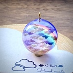 半球の雲レジン   虹の空  大きめ 