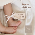 new｜ birth tag .｜命名キーホルダー｜木製命名書｜出生記録 名入れタグ ニューボーンフォト 出産祝い