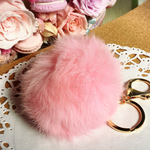 ラビットファーのもふもふチャーム♡ピンク