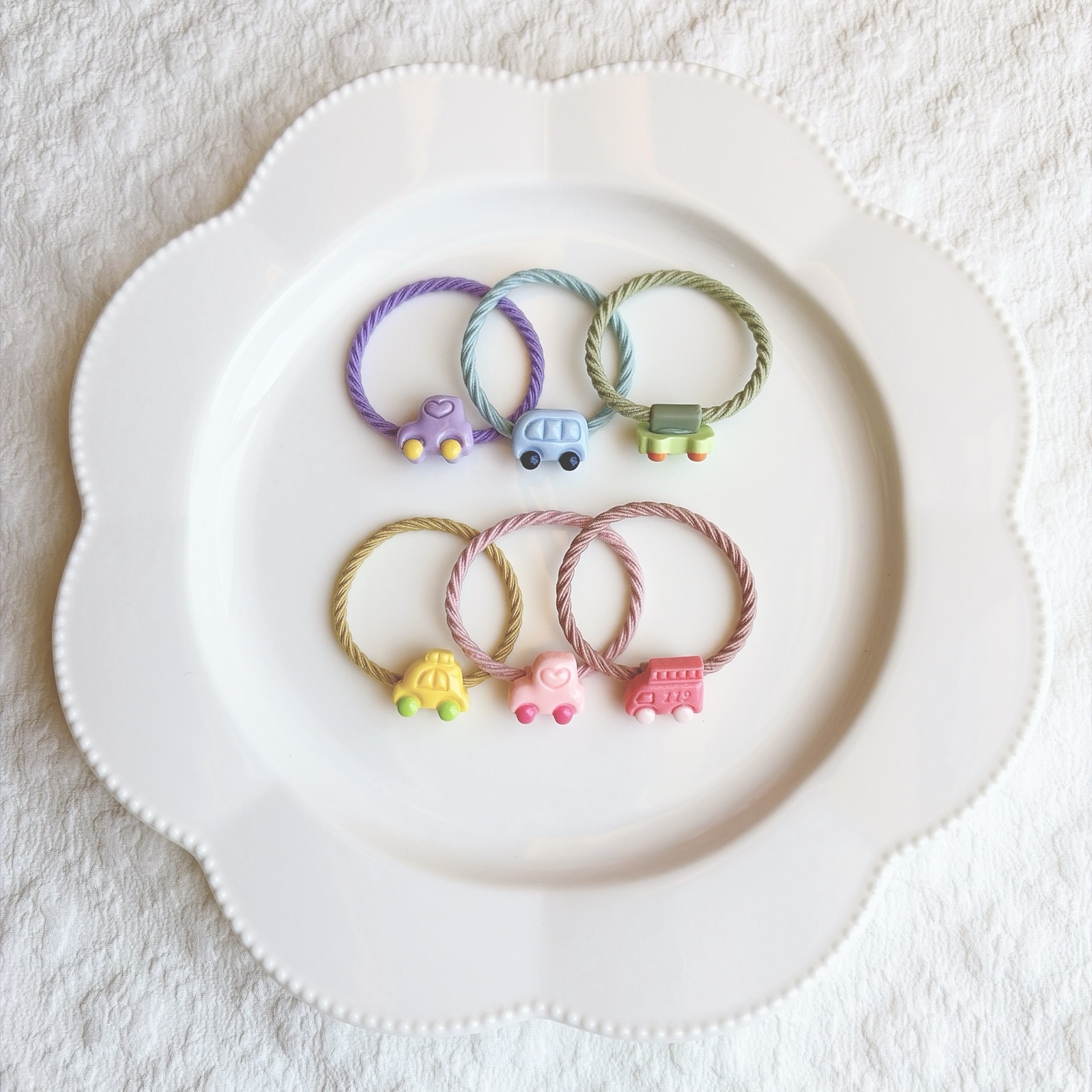 🥨《単品1コ》 くるまヘアゴム プチサイズ / キッズヘアアクセサリー