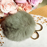 ラビットファーのもふもふチャーム♡グレー