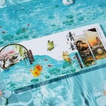 8種 PET マスキングテープ 水面 海 透け感 手帳 コラージュ素材 マステ
