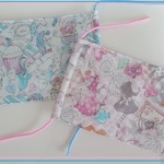2枚セット✿子供用マスク✿可愛いガーゼの2枚組✿アリス✿ユニコーン✿メルヘン✿女の子