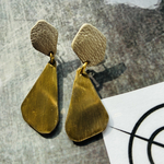 ✴︎真鍮➕レザー　ピアス✴︎