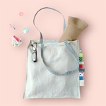 Tag ! Tag ! Tag ! BAG　ナチュラルリネン　【 大きめ マチなし トートバッグ サブバッグ 】