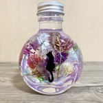 ＊小さな動物たちのハーバリウム 猫 パープル