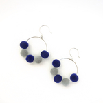 フロッキングボールのフープピアス/イヤリング