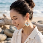 7/14生誕祭割引対象✨海を纏う 大人のピアス【サークル〇とスクエア◇】