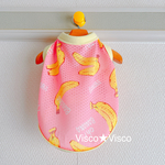 犬服 ★メッシュ生地★バナナタンク（ピンク）🍌 2色展開中！サイズもたくさんあります！お揃いにもオススメ【送料無料】