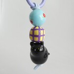 くろねこ(黒猫)   石粉粘土のキーホルダー