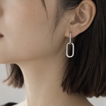 ≡P013≡2way フープピアス 2連 アレンジ シンプル キャッチレスピアス