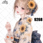 original sticker « no.9268 »     //     人物ステッカー オリジナルステッカー オリジナル人物ステッカー ステッカー cotton melody