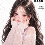 original sticker « no.9288 »     //     人物ステッカー オリジナルステッカー オリジナル人物ステッカー ステッカー cotton melody