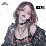 original sticker « no.9320 »     //     人物ステッカー オリジナルステッカー オリジナル人物ステッカー ステッカー cotton melody
