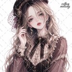 original sticker « no.9332 »     //     人物ステッカー オリジナルステッカー オリジナル人物ステッカー ステッカー cotton melody