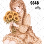 original sticker « no.9348 »     //     人物ステッカー オリジナルステッカー オリジナル人物ステッカー ステッカー cotton melody