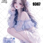 original sticker « no.9367 »     //     人物ステッカー オリジナルステッカー オリジナル人物ステッカー ステッカー cotton melody