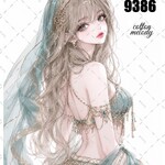 original sticker « no.9386 »     //     人物ステッカー オリジナルステッカー オリジナル人物ステッカー ステッカー cotton melody