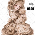 original sticker « no.9396 »     //     人物ステッカー オリジナルステッカー オリジナル人物ステッカー ステッカー cotton melody