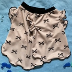melodykun様専用　接触冷感抗菌　ワンピース　クールクロスニット　夏　リボン　袖フリル　犬　犬服　Sサイズ