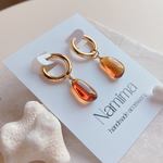 ✧॰*No. 402 ❤︎天然シーグラスピアス❤︎サージカルステンレス
