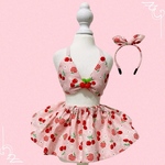 再販🙇‍♀️送料無料☆彡きゅうてぃー三角ビキニピンク〜猫のコスプレ猫の水着