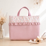 Liberty リバティ✿レッスンバッグ✿手提げ鞄✿入園入学グッズ✿ダスティピンク
