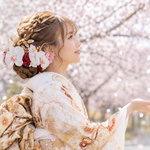 【再販2】大輪ダリア　成人式　結婚式　卒業式　髪飾り　マム　色打掛　お振袖　ヘッドパーツ　金箔　水引　和玉　タッセル　レッド